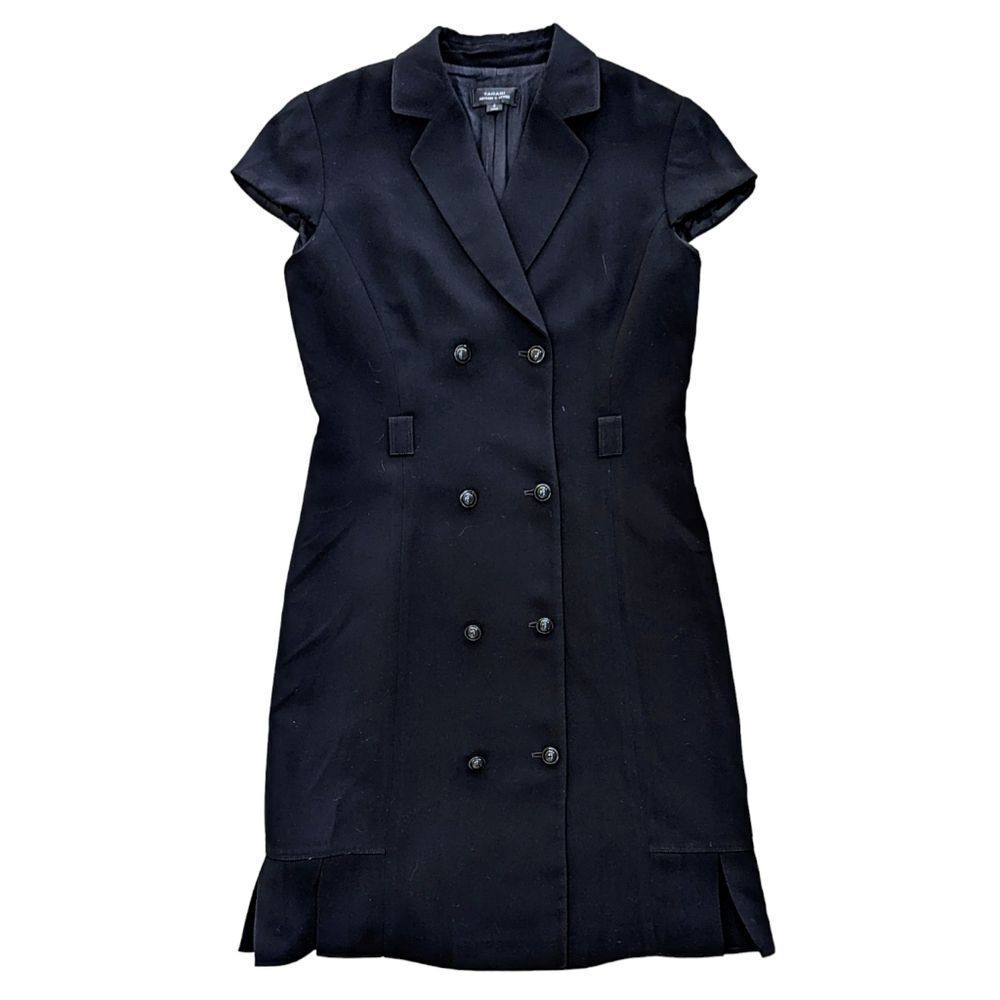 Tahari Arthur S. Levine Vest Dress button-down with ruffled hem